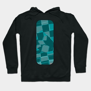 Mirror Cube in Checkered Checkered Room - Cyan Hoodie